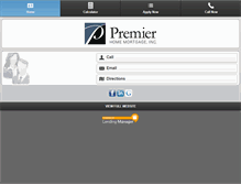 Tablet Screenshot of premierhomemortgage.com